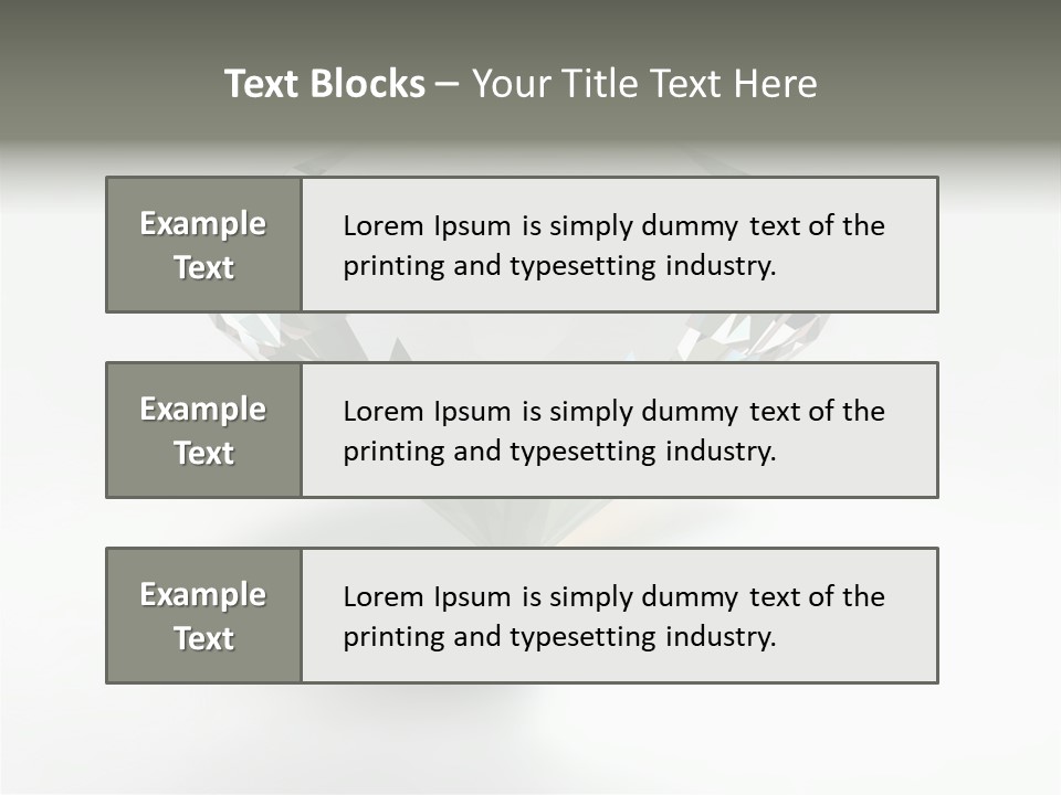 A Diamond On A White Background With A Shadow PowerPoint Template