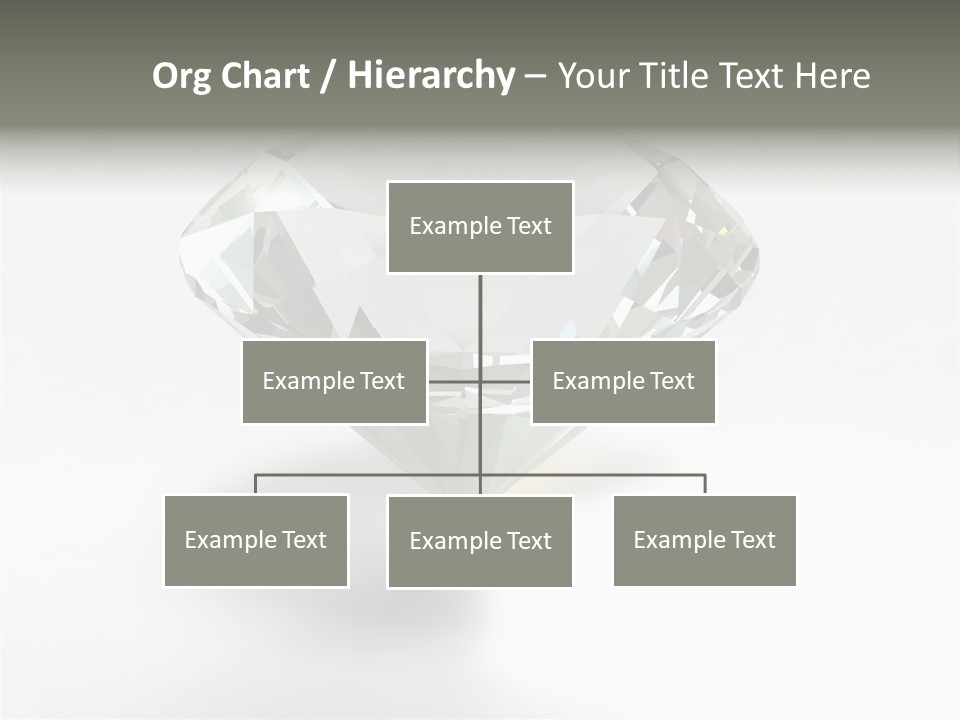 A Diamond On A White Background With A Shadow PowerPoint Template