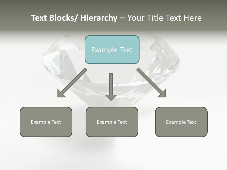 A Diamond On A White Background With A Shadow PowerPoint Template