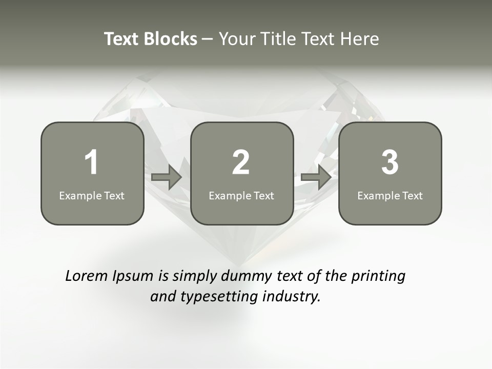 A Diamond On A White Background With A Shadow PowerPoint Template