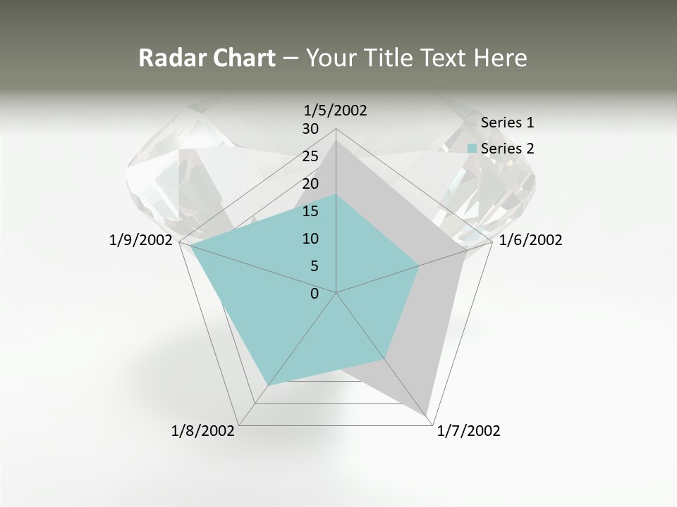A Diamond On A White Background With A Shadow PowerPoint Template