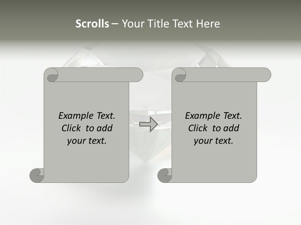 A Diamond On A White Background With A Shadow PowerPoint Template