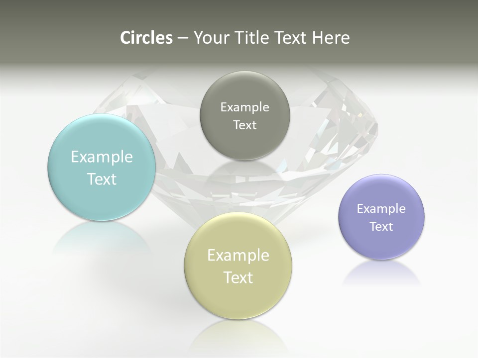 A Diamond On A White Background With A Shadow PowerPoint Template