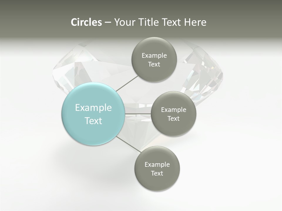 A Diamond On A White Background With A Shadow PowerPoint Template