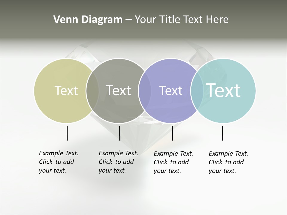 A Diamond On A White Background With A Shadow PowerPoint Template