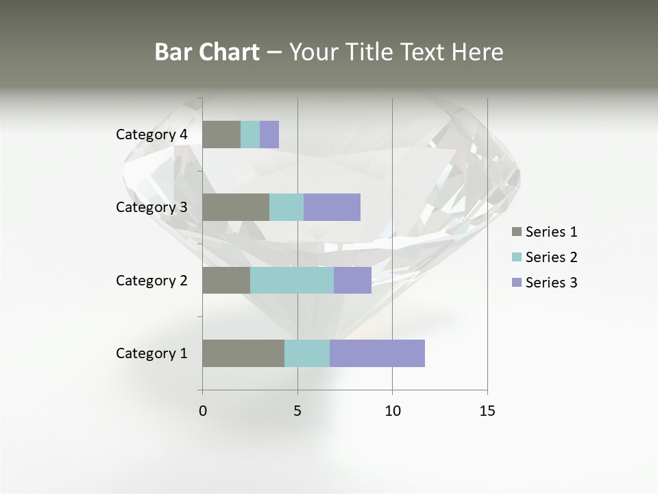 A Diamond On A White Background With A Shadow PowerPoint Template