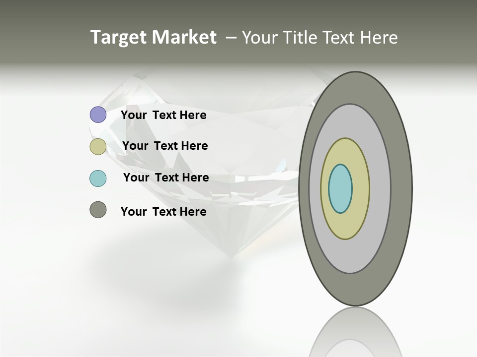 A Diamond On A White Background With A Shadow PowerPoint Template