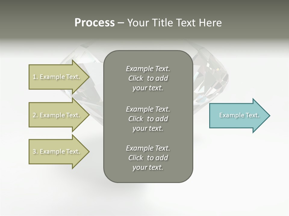 A Diamond On A White Background With A Shadow PowerPoint Template