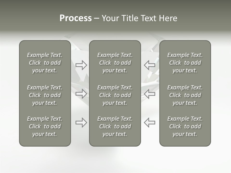 A Diamond On A White Background With A Shadow PowerPoint Template