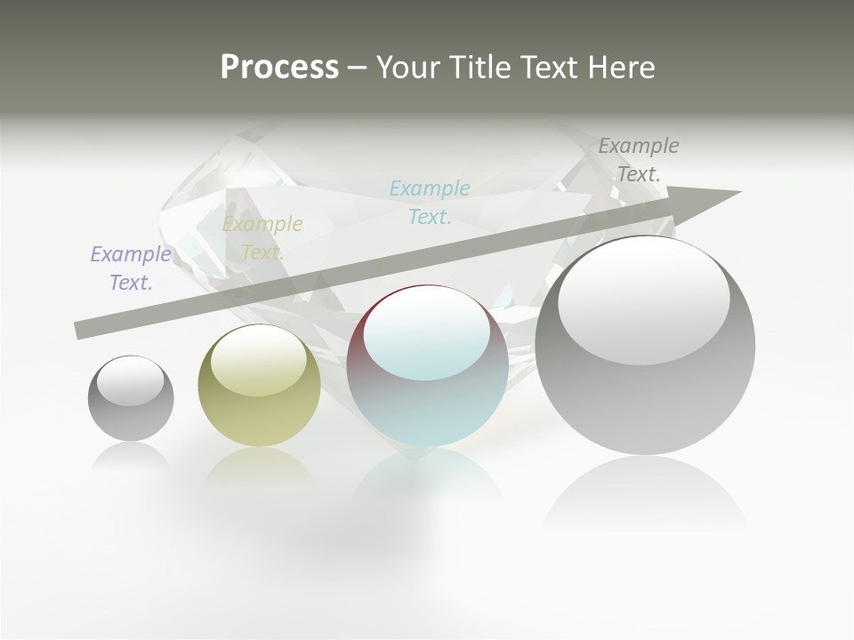 A Diamond On A White Background With A Shadow PowerPoint Template