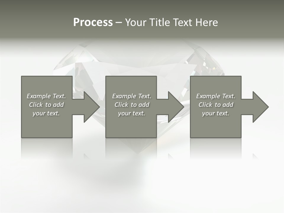 A Diamond On A White Background With A Shadow PowerPoint Template