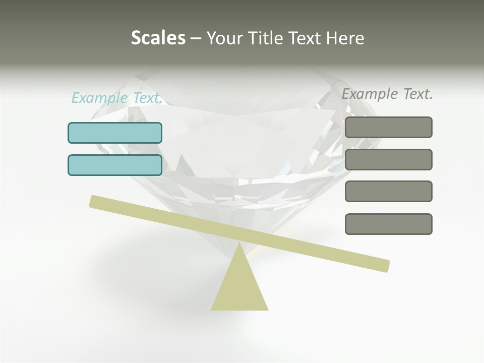 A Diamond On A White Background With A Shadow PowerPoint Template