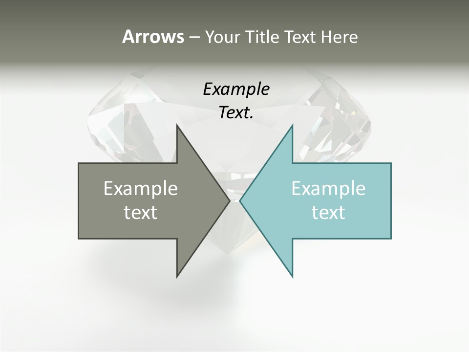 A Diamond On A White Background With A Shadow PowerPoint Template