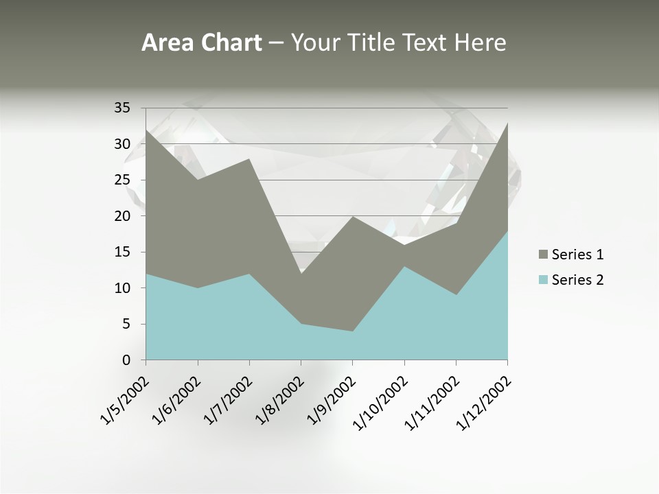 A Diamond On A White Background With A Shadow PowerPoint Template