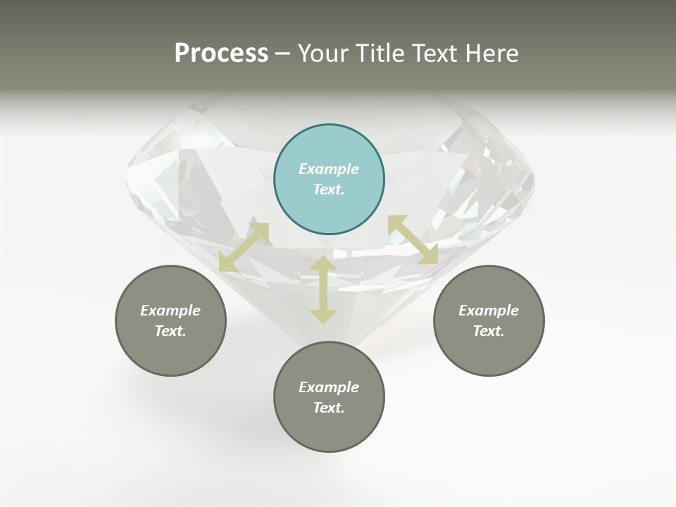 A Diamond On A White Background With A Shadow PowerPoint Template