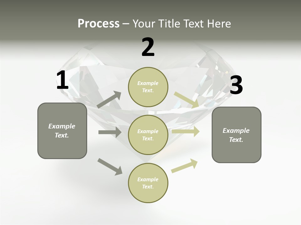 A Diamond On A White Background With A Shadow PowerPoint Template