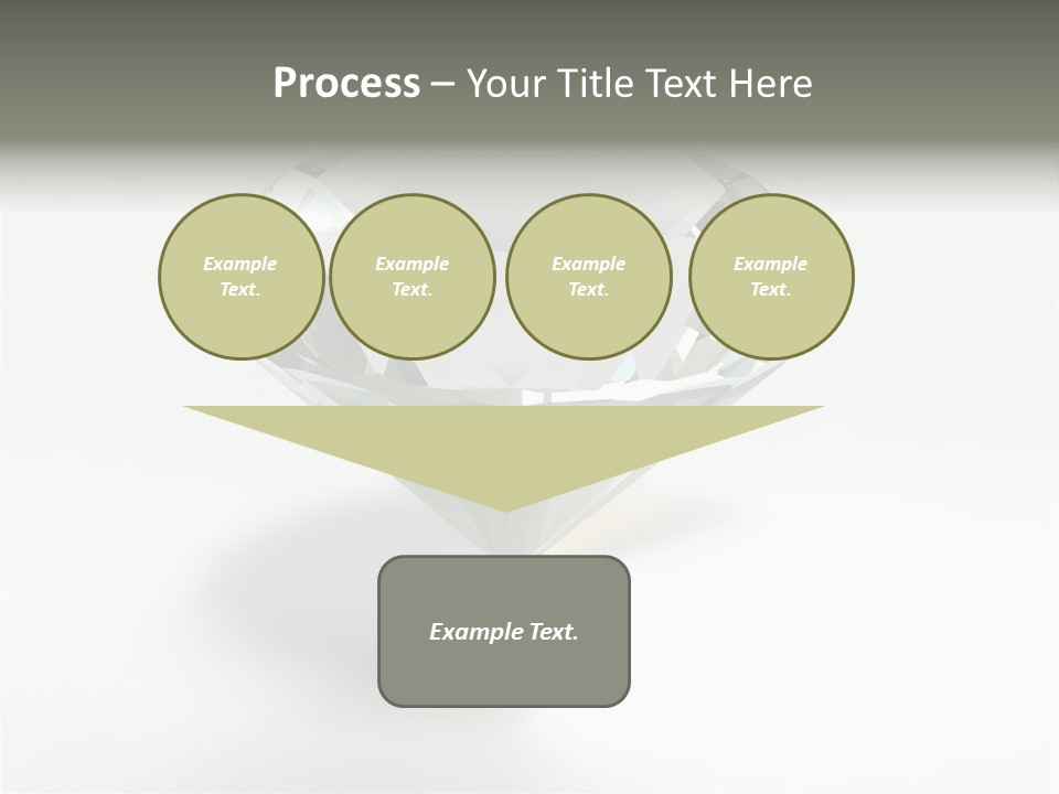 A Diamond On A White Background With A Shadow PowerPoint Template