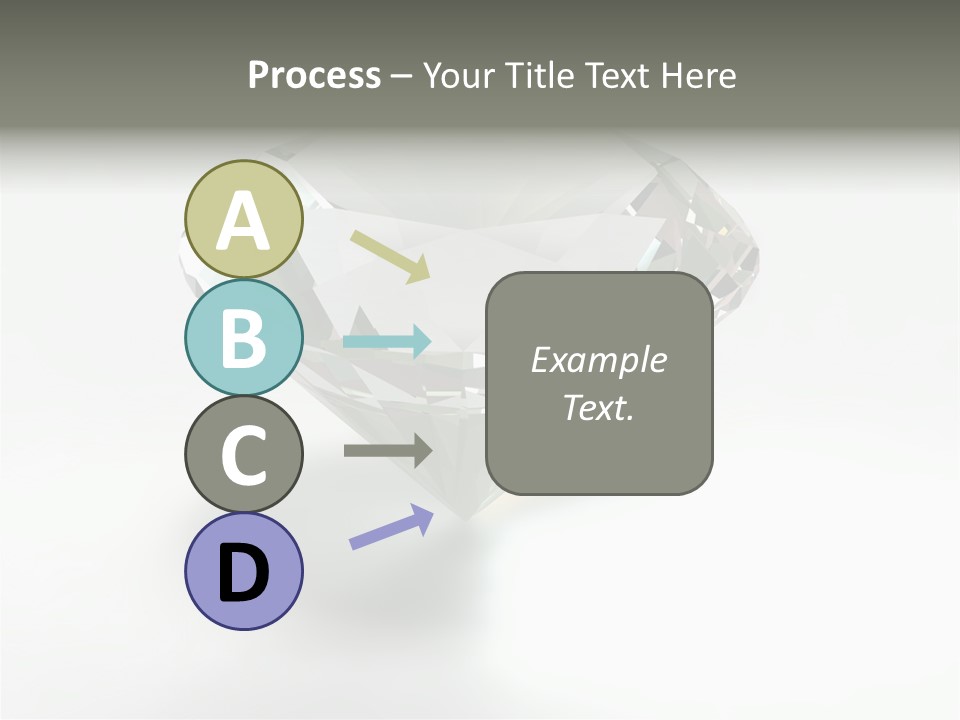 A Diamond On A White Background With A Shadow PowerPoint Template