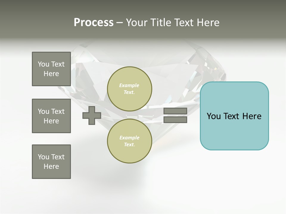 A Diamond On A White Background With A Shadow PowerPoint Template