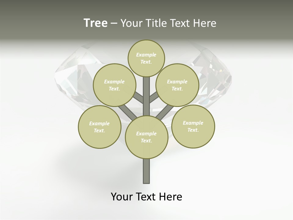 A Diamond On A White Background With A Shadow PowerPoint Template