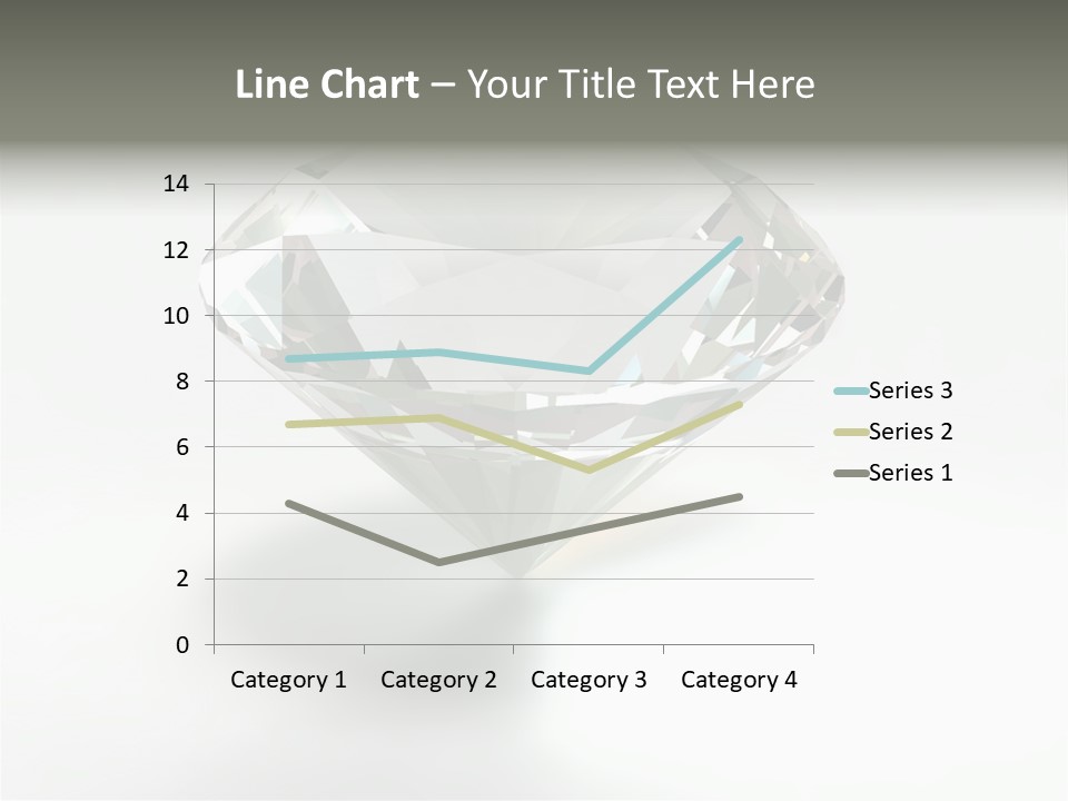 A Diamond On A White Background With A Shadow PowerPoint Template