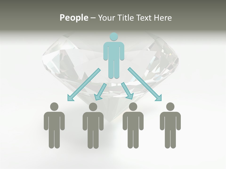 A Diamond On A White Background With A Shadow PowerPoint Template