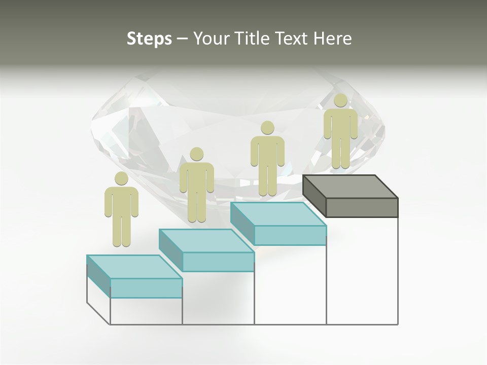 A Diamond On A White Background With A Shadow PowerPoint Template