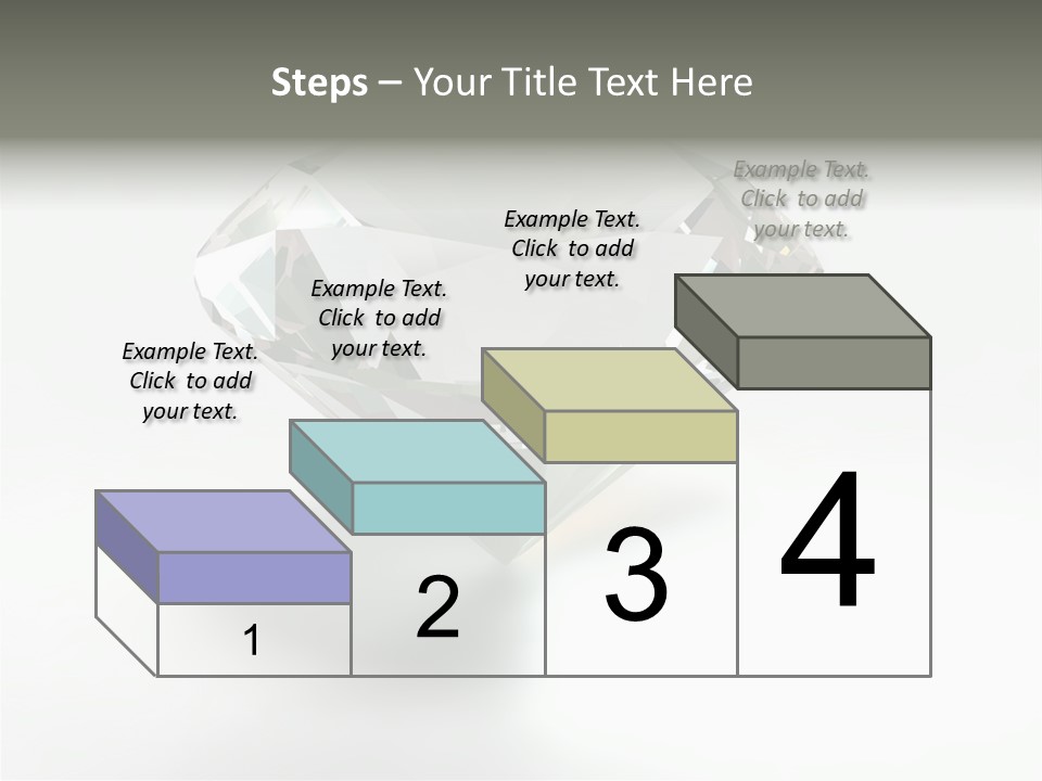 A Diamond On A White Background With A Shadow PowerPoint Template