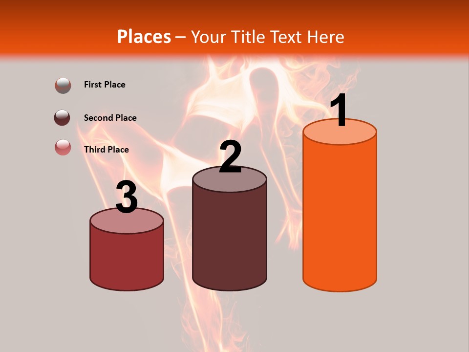 A Woman Is Dancing With Fire In Her Body PowerPoint Template