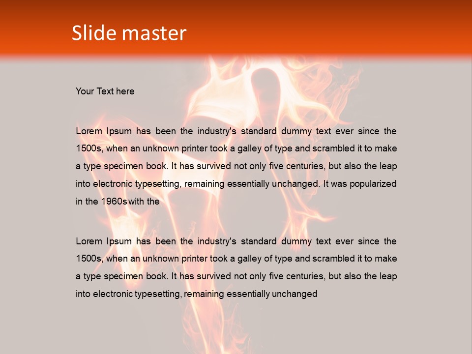 A Woman Is Dancing With Fire In Her Body PowerPoint Template
