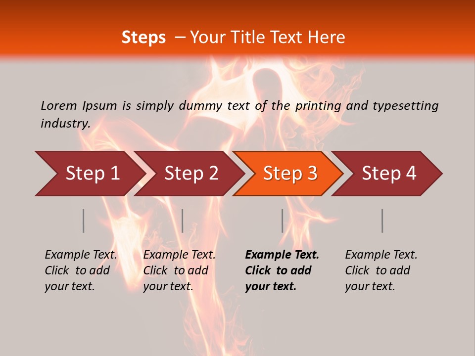 A Woman Is Dancing With Fire In Her Body PowerPoint Template