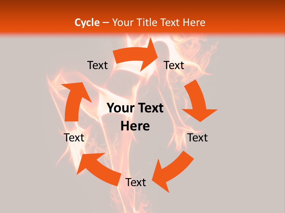 A Woman Is Dancing With Fire In Her Body PowerPoint Template