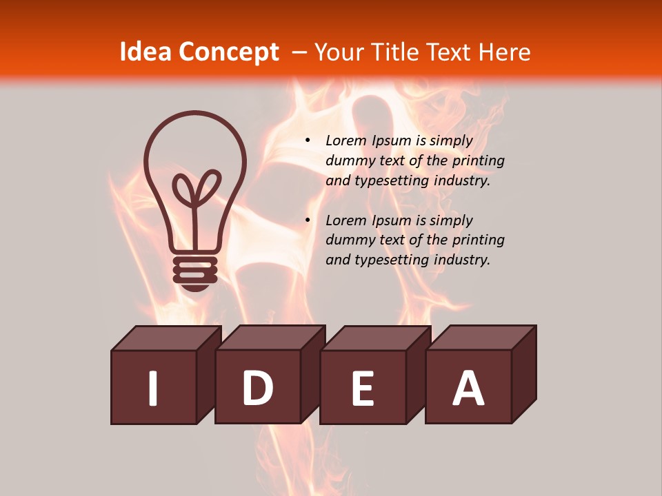 A Woman Is Dancing With Fire In Her Body PowerPoint Template