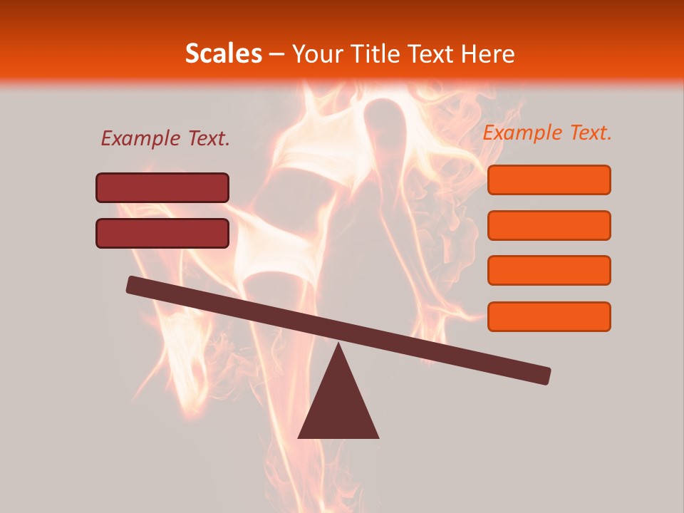 A Woman Is Dancing With Fire In Her Body PowerPoint Template