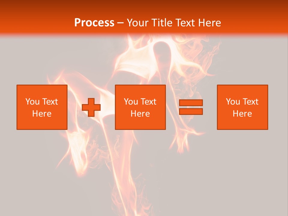 A Woman Is Dancing With Fire In Her Body PowerPoint Template