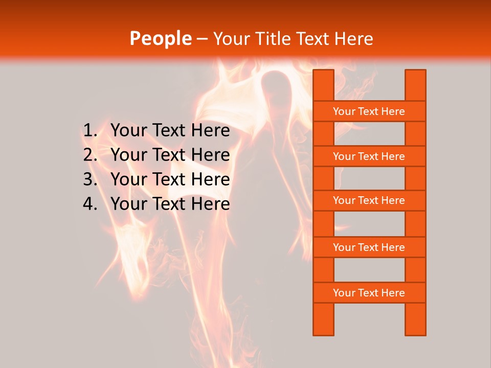 A Woman Is Dancing With Fire In Her Body PowerPoint Template