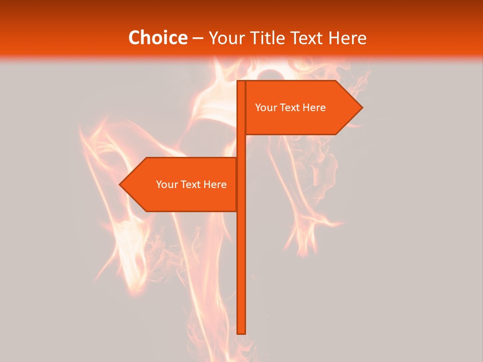 A Woman Is Dancing With Fire In Her Body PowerPoint Template