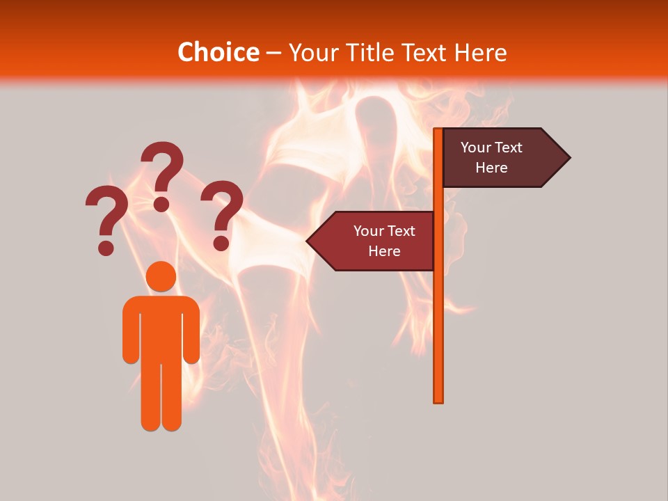 A Woman Is Dancing With Fire In Her Body PowerPoint Template