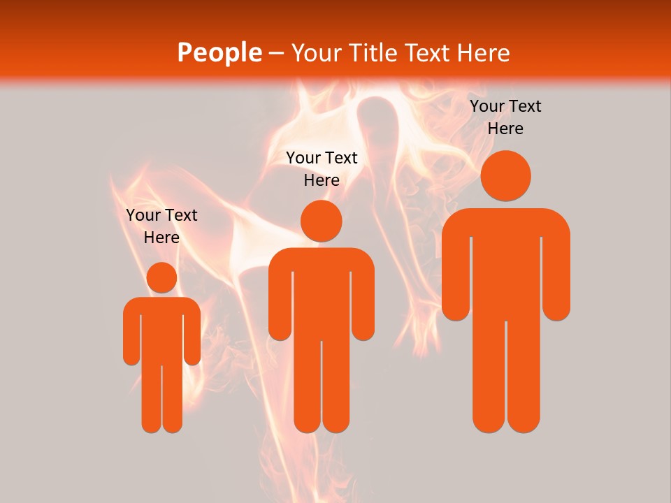 A Woman Is Dancing With Fire In Her Body PowerPoint Template