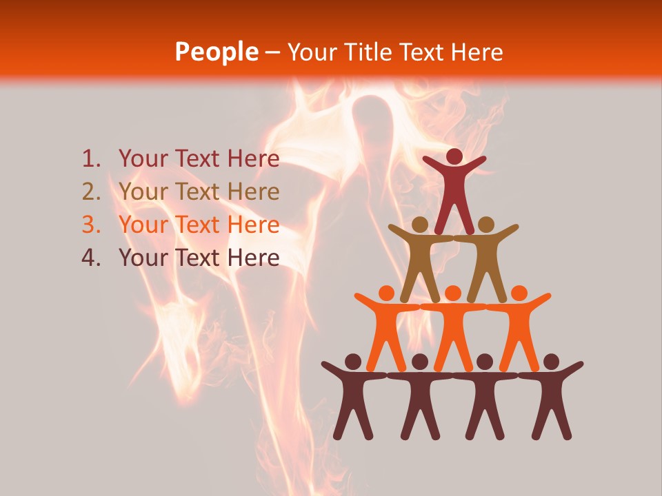 A Woman Is Dancing With Fire In Her Body PowerPoint Template