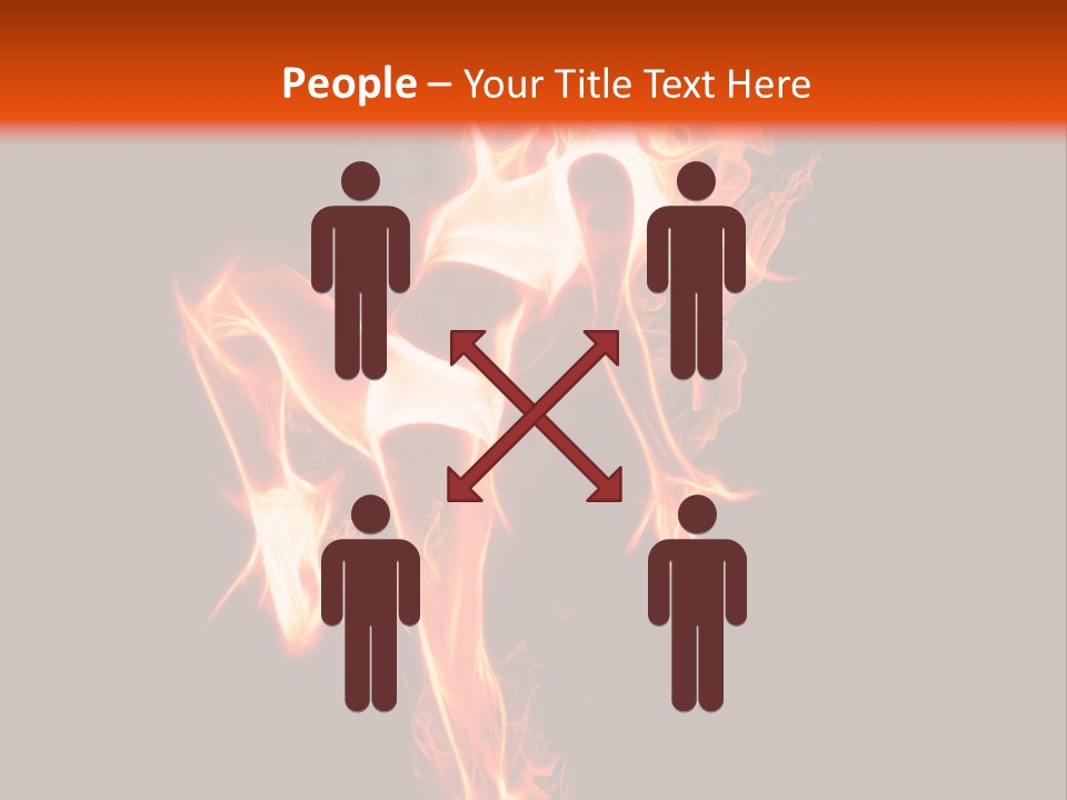 A Woman Is Dancing With Fire In Her Body PowerPoint Template