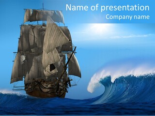 Vessel Old Regatta PowerPoint Template