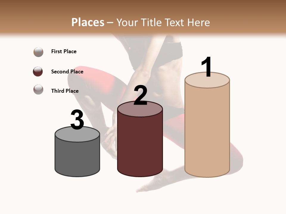 A Woman Jumping In The Air With Her Hair In The Air PowerPoint Template