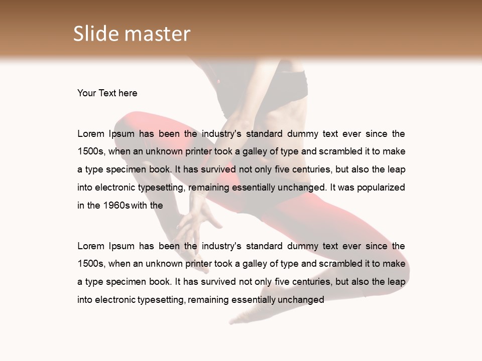 A Woman Jumping In The Air With Her Hair In The Air PowerPoint Template