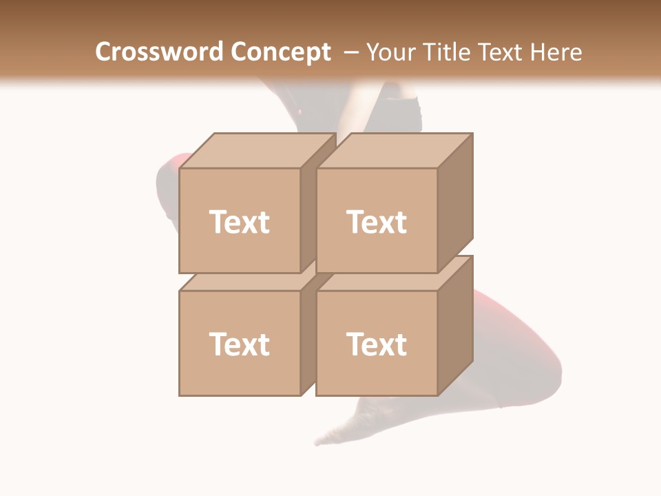 A Woman Jumping In The Air With Her Hair In The Air PowerPoint Template