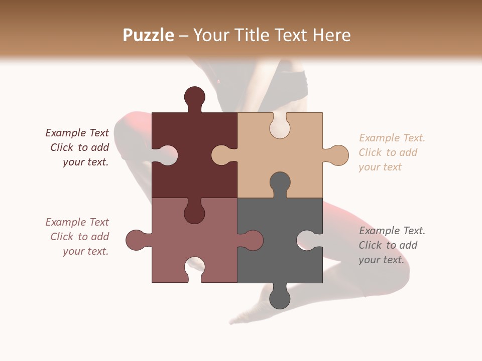 A Woman Jumping In The Air With Her Hair In The Air PowerPoint Template