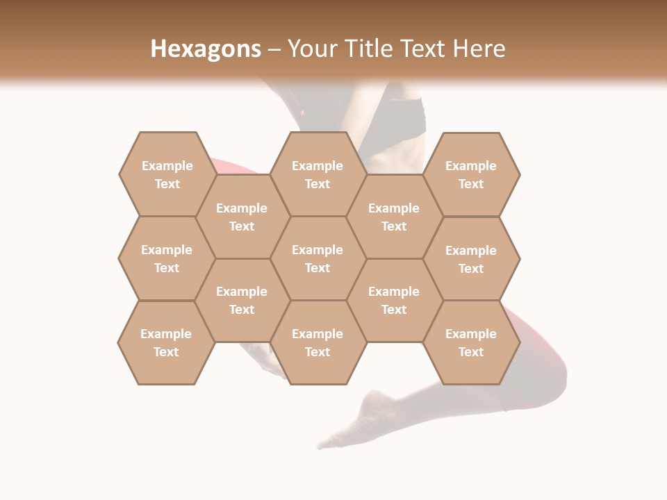 A Woman Jumping In The Air With Her Hair In The Air PowerPoint Template