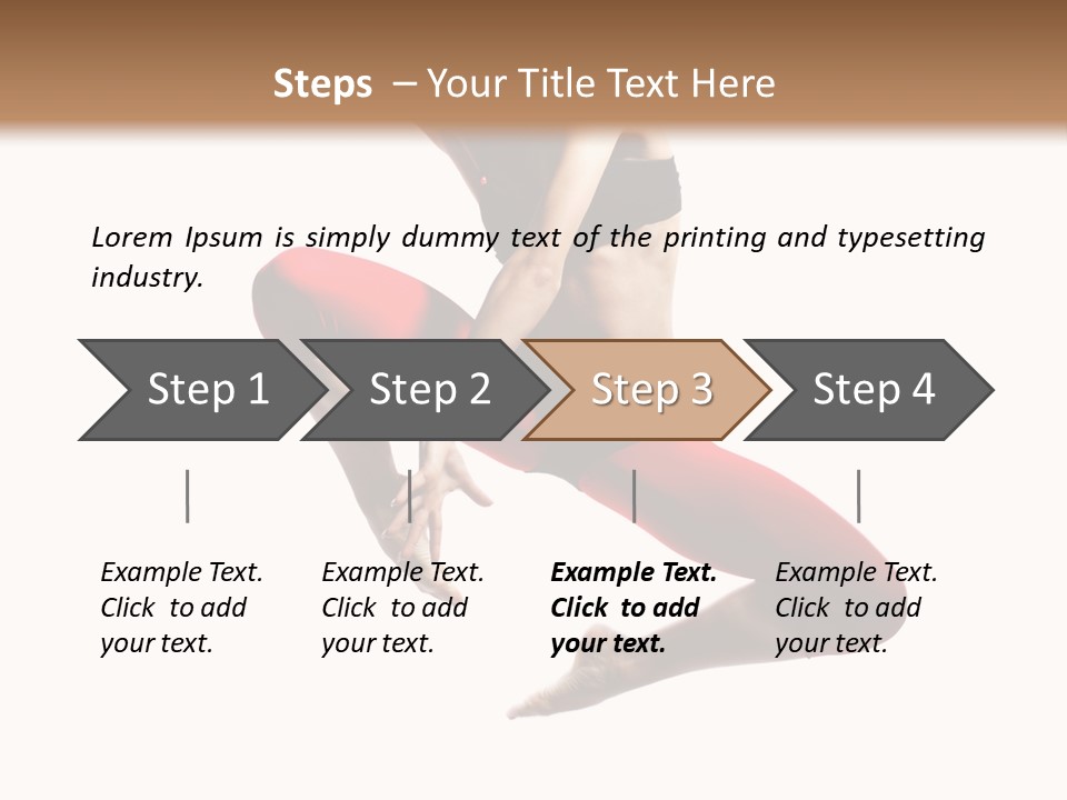 A Woman Jumping In The Air With Her Hair In The Air PowerPoint Template
