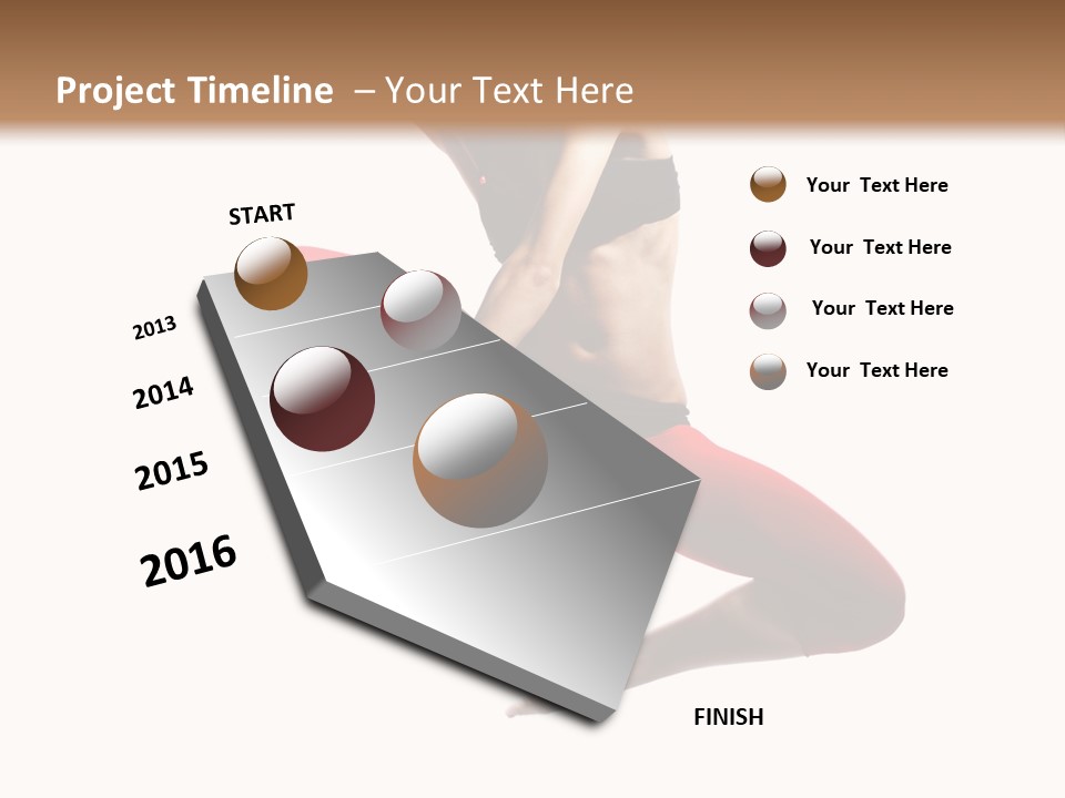 A Woman Jumping In The Air With Her Hair In The Air PowerPoint Template