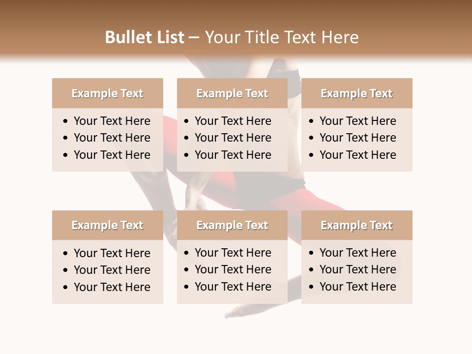 A Woman Jumping In The Air With Her Hair In The Air PowerPoint Template